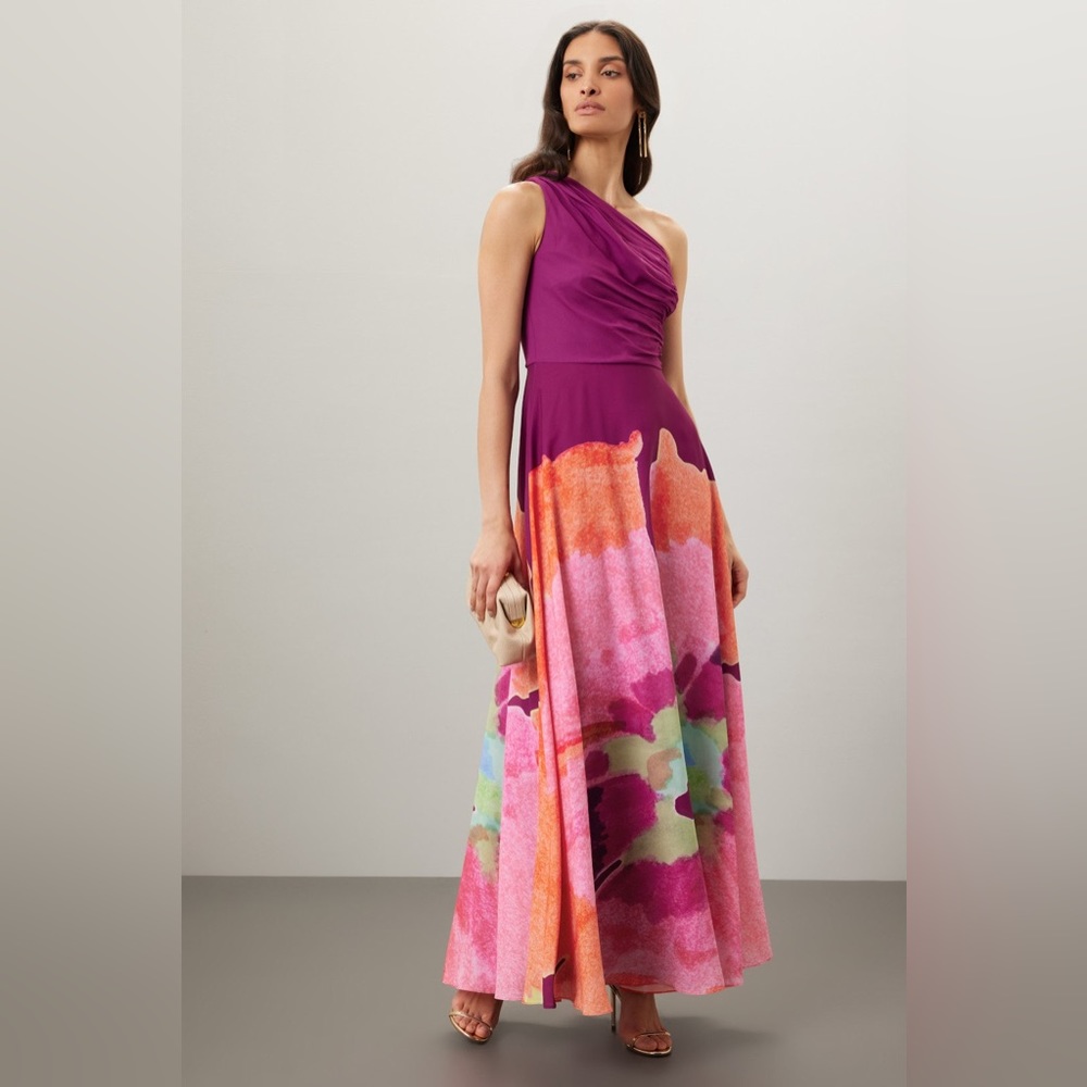 AMUR ATLAS ONE SHOULDER GOWN Dress‎ 2